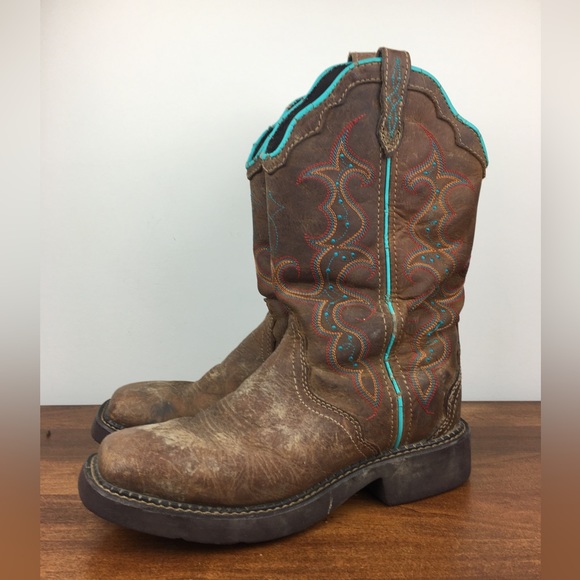 Justin Boots Shoes Justin Gypsy Womens Size 8b Boots L290 Teal